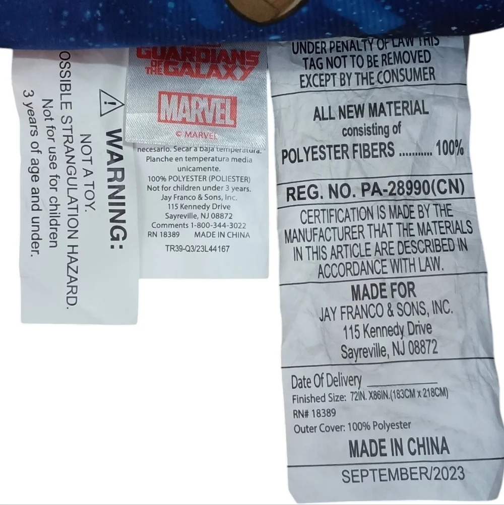 Marvel Guardians of the Galaxy Twin Comforter Kids Bedding Superhero Blanket